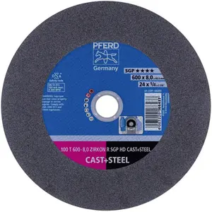 PFERD TOOLS 100 T 600-8,0 ZIRKON R SGP HD CAST+STEEL/60,0 66397196 Disque à tronçonner 600 mm 5 pc(s) Acier de traitement, Fonte, acier, Acier coulé pas cher