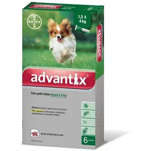 Comparateur de prix : Antiparasitaire externe pour chiens Advantix très petit chien -4kg
