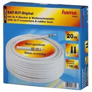 HAMA SAT-KIT DIGITAL 20 MTR. + 4 F-STECKER, 2 G pas cher