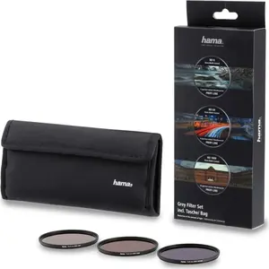 Comparateur de prix : Hama Lot de filtres gris ND8, ND64, ND1000, 77 mm, avec étui à filtres