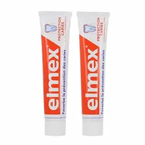 Comparateur de prix : ELMEX PROTECTION CARIES Dentifrice Pack Double (2 Tubes de 75 ml)