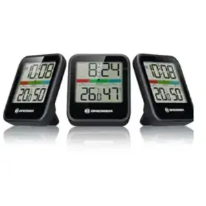 Comparateur de prix : Station météo Bresser Thermo Hygrometre Climate Set de 3 coloris noir