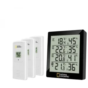 Comparateur de prix : NATIONAL GEOGRAPHIC Thermohygromètre pour 4 points de mesure