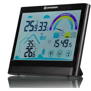 Comparateur de prix : Thermomètre et hygromètre Bresser VentAir avec écran tactile noir