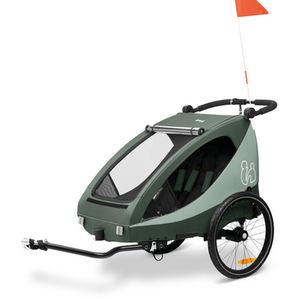 Hauck Remorque vélo duo Dryk Plus Vert Foncé pas cher