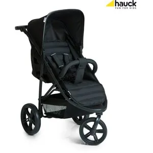 Poussette simple - HAUCK - Rapid 3 - Noir - 3 roues - Avec habillage pluie pas cher