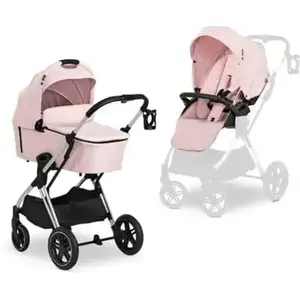 Comparateur de prix : Hauck Poussette Shopping Vision X Set Silver Melange Rose