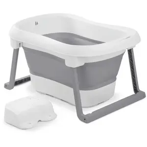 HAUCK - Baignoire compacte Wash N Fold - Blanc/gris pas cher