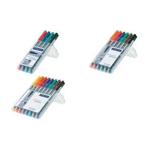 Comparateur de prix : 8 Feutres Lumocolor non permanents pointe fine 0.6 mm Staedtler