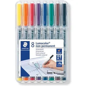 Comparateur de prix : STAEDTLER Marqueur non permanent 312B Lumocolor, étui de 8