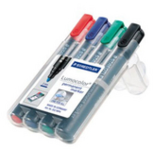 Comparateur de prix : Staedtler 352 WP4 Etui de 4 Marqueurs permanents Pointe Ogive 2 mm Assortis