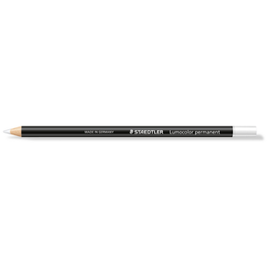 Marqueur permanent Lumocolor® Glasochrom Staedtler - Blanc - Lot de 12