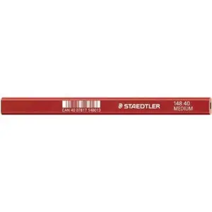 Staedtler crayon de charpentier moyen, ovale,marron rouge 148 40 pas cher
