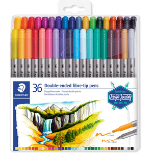 Comparateur de prix : Staedtler Staedtler Feutre Double Pointe Design Journey, Étui De 36