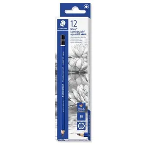 Comparateur de prix : Crayons à papier aquarellables 8B - Boîte de 12 Staedtler Bleu marine