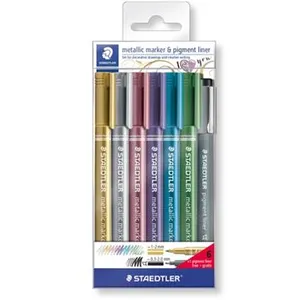 Comparateur de prix : STAEDTLER Marqueurs métalliques 6 pièces et fineliner offert - staedlter