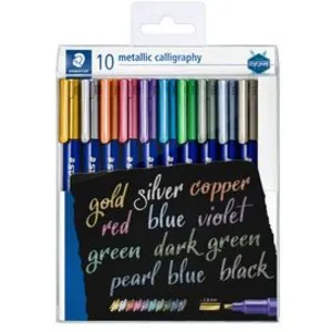 Comparateur de prix : STAEDTLER marqueur permanent metallic calligraphy, étui 10
