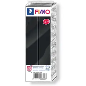 Comparateur de prix : Staedtler Pâte polymère - Fimo - Soft - 454g - Noir n°9 - Facile à manipuler