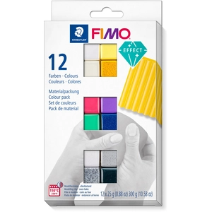 Comparateur de prix : Staedtler FIMO EFFECT Pâte à modeler, kit de 12 0,000000 Noir