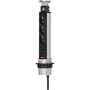Comparateur de prix : Brennenstuhl Multiprise de table à 3 prises avec chargeur USB 2 m TU