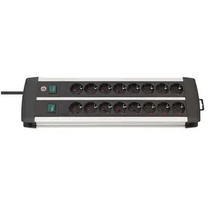 Comparateur de prix : Brennenstuhl Brennenstuhl Premium-Alu-Line Technique 16 prises Duo noi...
