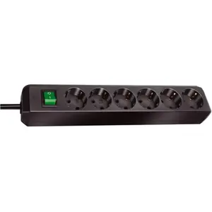 Brennenstuhl Eco Line prolongateur multiprise - 6 prises 3 mètres (noir) pas cher