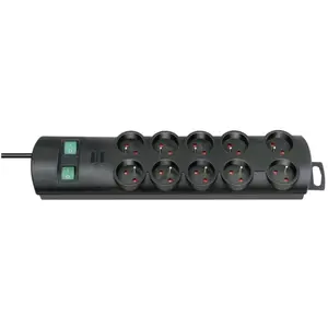 Comparateur de prix : Brennenstuhl Bloc multiprise avec interrupteur 1153304120 x10 noir fiche FR