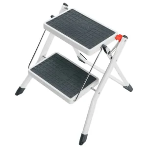 Comparateur de prix : Marchepied 2 marches extraplat Ht d'accès 225 cm Blanc - Mini - Hailo