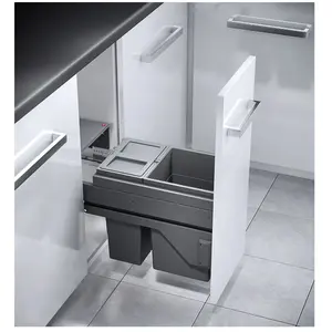 Comparateur de prix : Poubelle de cuisine tri sélectif 2 bacs encastrable 25L (15+10) Hailo ...