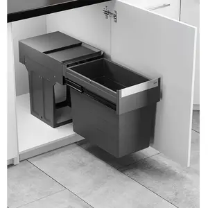 Comparateur de prix : Poubelle de cuisine encastrable 28L Hailo AS Tandem