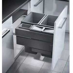 Comparateur de prix : Poubelle encastrable 4 bacs 91L (38+38+12+2,5) Hailo AS Euro Cargo 600
