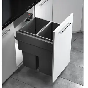 Comparateur de prix : Poubelle de cuisine tri sélectif 2 bacs encastrable 70L (35+35) Hailo ...