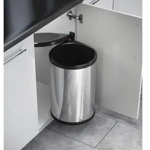 Comparateur de prix : Collecteur de déchets Hailo 3520001 Mono 20 litres inox poli noir