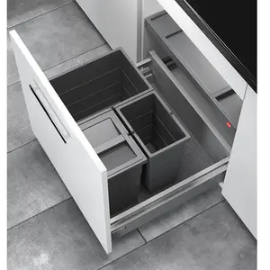 Poubelle de cuisine encastrable AS Allegro S295 18L + 2x8L Hailo pas cher
