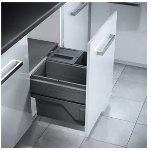Hailo Poubelle de cuisine tri sélectif 3 bacs encastrable 54L (28+13+1... pas cher