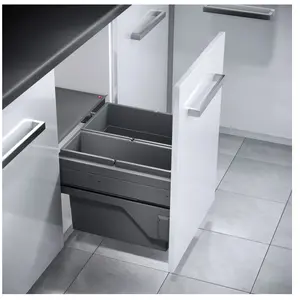 Comparateur de prix : Hailo Poubelle de cuisine tri sélectif 2 bacs encastrable 45L (28+17) Cargo