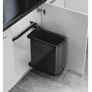 Poubelle encastrable pour porte battante 18L Hailo AS Uno pas cher