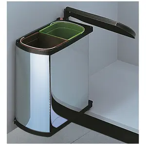 Hailo 3416101 poubelle swing/16 mF 45.2 bs duo, en acier inoxydable pas cher