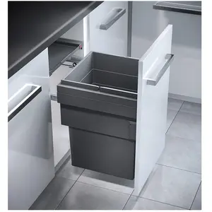 Comparateur de prix : Poubelle de cuisine coulissante encastrable 55L Hailo Cargo Synchro