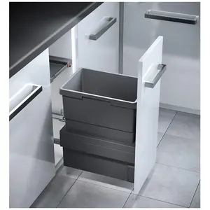 Comparateur de prix : Poubelle de cuisine coulissante encastrable 30L Hailo Cargo Synchro