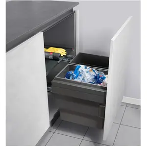 Comparateur de prix : Poubelle de cuisine tri sélectif 2 bacs encastrable 56L (28+28) Hailo ...
