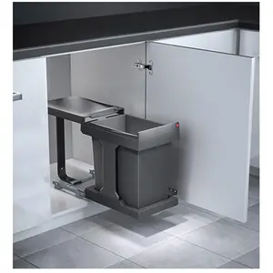 Comparateur de prix : HAILO Poubelle de cuisine coulissante encastrable sous évier 20L Solo ...