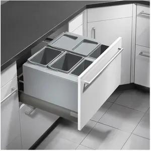 Comparateur de prix : Hailo Poubelle de cuisine encastrable pour tiroir coulissant 35L AS XXL 600