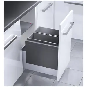 Comparateur de prix : Hailo - Poubelle encastrable pour meuble coulissant 36L Triple xl