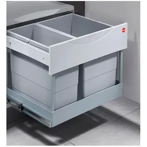 Comparateur de prix : HAILO Poubelle encastrable tri sélectif 2 bacs 30L (18+12) Raumspar Ta...
