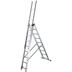 Comparateur de prix : Hailo Echelle transformable 3 plans 3x9 échelons 6m70 en aluminium HobbyStep