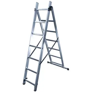 Hailo Echelle transformable 2 plans 2x7 échelons 4m en aluminium HobbyStepVendu parjpg-mondoffice
