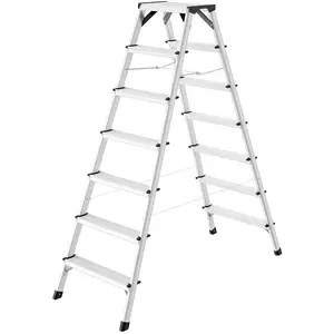 Hailo Escabeau en Alu 2x7 Haut. travail 3,18m Charge max. 150Kg L90 Hailo pas cher