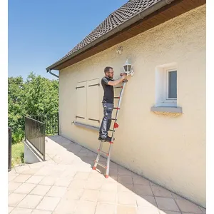 Comparateur de prix : Hailo - Echelle télescopique multifonction 4 x 3 échelons - ProfiStep