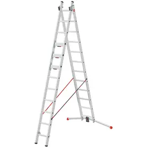 Echelle transformable 2 plans Hailo S 110 Pro - Aluminium - 12 marches... pas cher